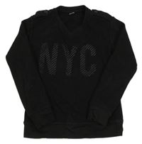 Čierna mikina s nápisom