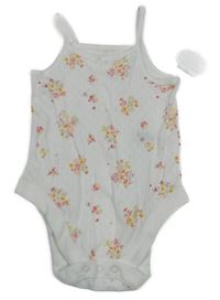 Nové - Biele kvetované košilkové body Nutmeg