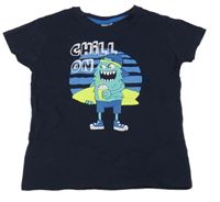 Tmavomodré tričko s príšerkou Kiki&Koko