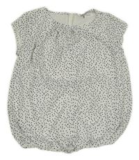 Bílo-černá puntíkatá halenka 