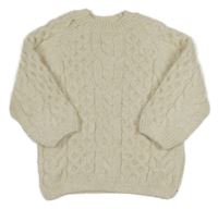 Smetanový vzorovaný svetr ZARA