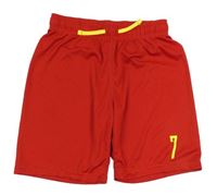 Červené futbalové kraťasy s číslom H&M
