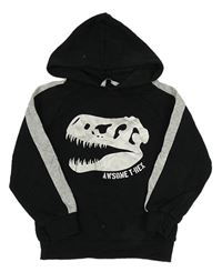 Čierno-sivá mikina s dinosaurom zn. V by Very