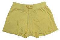 Žlté rebrované bavlnené kraťasy zn. Primark