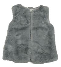 Sivá kožušinová podšitá vesta Primark