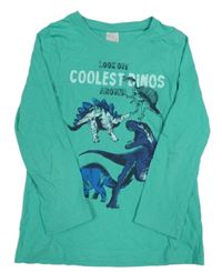 Zelené triko s dinosaury C&A