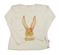 Smotanové tričko so zajačikom Billieblush