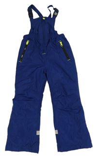 Tmavomodré šusťákové laclové oteplovačky F&F