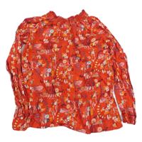 Červená blúzka so vzorom Vertbaudet