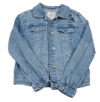 Světlemodrá riflová bunda s motýlky C&A