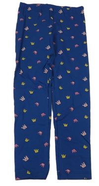 Tmavomodré legíny s korunkami Schiesser