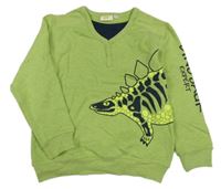 Zelená mikina s dinosaurem Kids