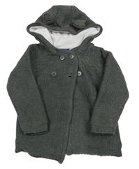 Sivý prepínaci podšitý prepínaci sveter s kapucňou Lupilu