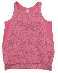 Růžový vzorovaný sportovní balonový top H&M