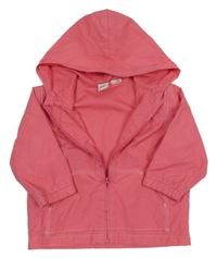 Ružová šušťáková jarná bunda s kapucňou GAP