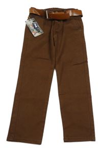 Nové - Hnedé rifle s opaskom Looks