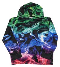 Farebná vzorovaná mikina s kapucňou