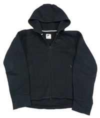 Černá propínací mikina s logem a kapucí Nike