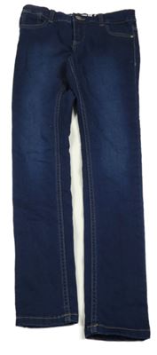 Tmavomodré skinny fit rifle Hema