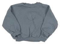 Modrošedá oversize mikina so smajlíkom George