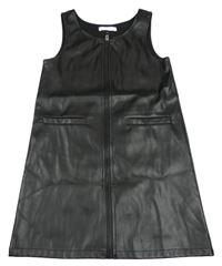 Čierne koženkové prepínaci šaty Primark