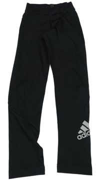 Čierne športové legíny s logom Adidas