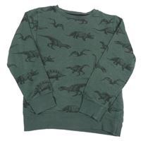 Khaki mikina s dinosaurami H&M