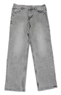 Šedé plísňové rifle relaxed fit H&M