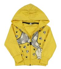 Žltá prepínaci mikina s Minnie a kapucňou Disney