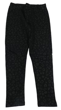 Černé vzorované teplákové zateplené legíny PRIMARK