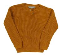 Medový žebrovaný oversize svetr PRIMARK