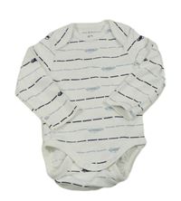 Bílo-tmavomodro-modré pruhované body s auty sinsay