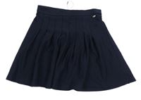 Tmavomodrá skladaná sukňa ZARA