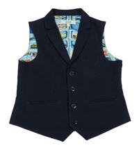 Tmavomodrá slávnostná vesta TED BAKER