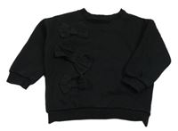 Čierna oversize mikina s mašľami F&F