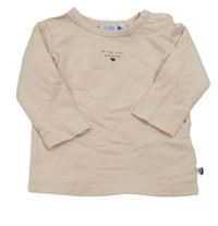 Pudrové tričko s nápismi a srdiečkom Feetje