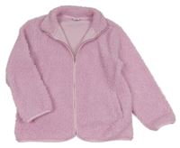 Ružová huňatá bunda Page One Young