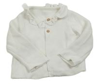 Biely prepínaci sveter s golierikom Matalan