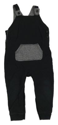 Černé laclové tepláky s kapsou George