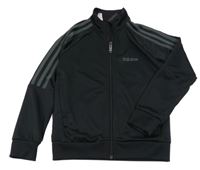 Černá funkční sportovní propínací mikina Adidas