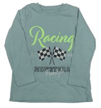 Světlemodrošedé triko s nápisy a praporky name it.