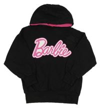 Čierna mikina s logom a kapucňou Barbie