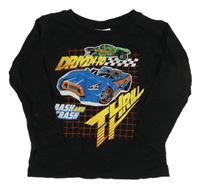 Čierne tričko s auty - Hot Wheels
