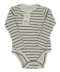 Nové - bílo-černé pruhované žebrované body F&F