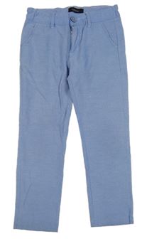 Modré melírované chino nohavice FUN&FUN