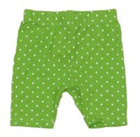 Zeleno-biele bodkovaná é legínové kraťasy