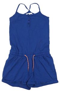 Tmavomodrý melírovaný letný overal emoi