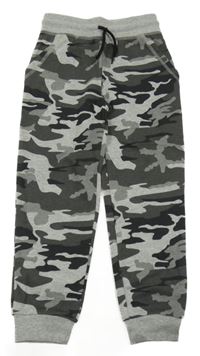 Nové - sivo-čierne army melírované tepláky PRIMARK