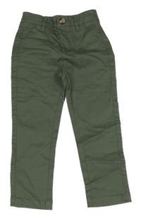 Khaki chino plátenné nohavice Matalan