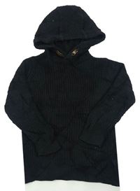 Čierny sveter s kapucňou F&F